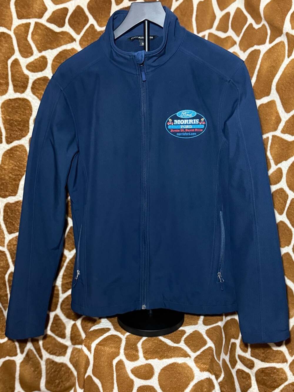 Port Authority J317 Core Soft Shell Jacket Navy Blue Ford Morris Ford Logo Size